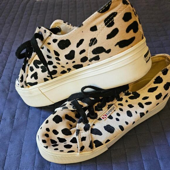 Superga Platform Leopard Spot Print Sneakers Women’s 7.5 - Picture 7 of 7